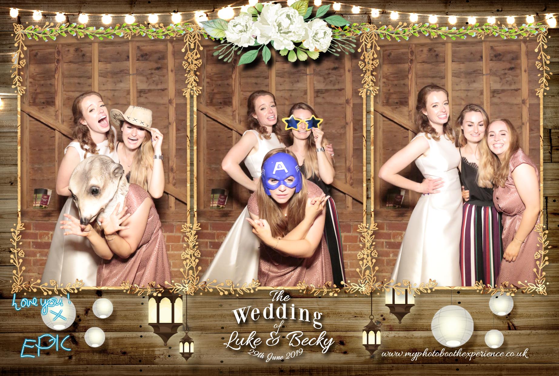 Luke & Becky's Wedding | View more photos from the event at gallery.myphotoboothexperience.co.uk/u/MyPhotoBoothExperienceLtd/Luke-Beckys-Wedding